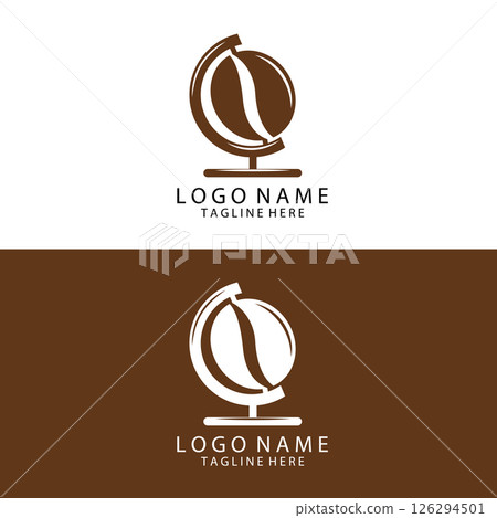 globe coffee logo design vector globe coffee logo design vector 126294501