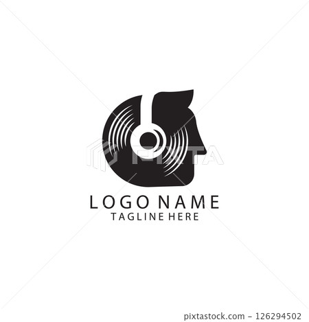 handset disc logo design vector 126294502