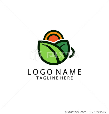 nature coffee logo design vector 126294507