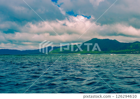 Mount Omoto seen from Kabira Bay on Ishigaki Island - Film style 126294610