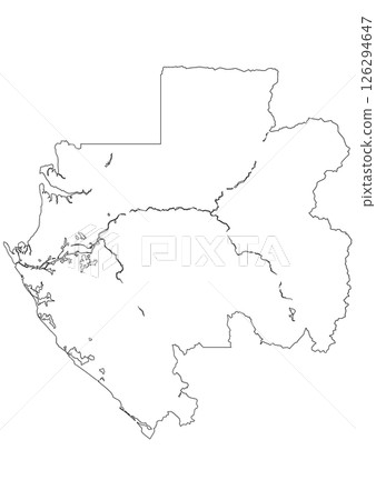 Blank map Gabon 126294647