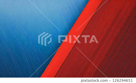 Red and blue half two-sided background material 126294651
