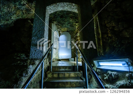 Stairs leading to the cave exit in Ishigaki Island, Okinawa Prefecture Stairs leading to the cave exit in Ishigaki Island, Okinawa Prefecture 126294856
