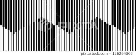 Vertical stripes pattern with faded halftone effect. Straight parallel black lines on white background. Wallpaper with optical illusion. Abstract geometric streaky print. Vector graphic illustration Vertical stripes pattern with faded halftone effect. Straight parallel black lines on white background. Wallpaper with optical illusion. Abstract geometric streaky print. Vector graphic illustration 126294863