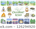 戶外露營插圖，圖示集 126294920