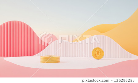 digital currencies abstract background in vibrant and colorful landscapes. digital currencies abstract background in vibrant and colorful landscapes. 126295283