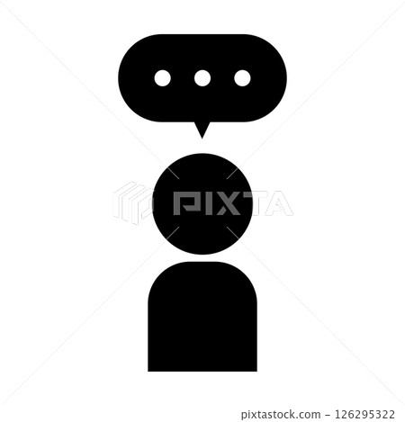 象形文字對話語音氣泡向量插圖 126295322