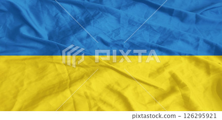 Ukraine Flag Wind Waving Close Up 126295921
