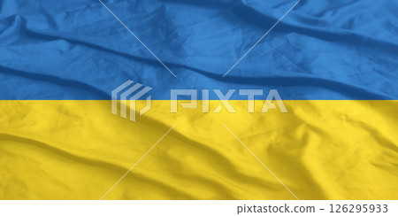 Ukraine Flag Wind Waving Close Up Ukraine Flag Wind Waving Close Up 126295933