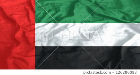 United Arab Emirates Flag Wind Waving Close Up United Arab Emirates Flag Wind Waving Close Up 126296088
