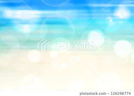 藍色波浪夏季風景背景 126296774