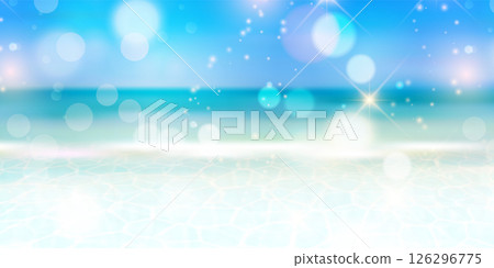 Blue wave summer landscape background 126296775