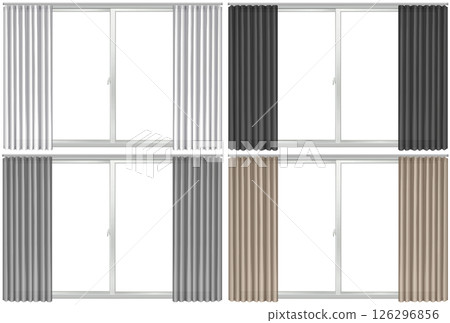 Window and curtain set of 4 Window and curtain set of 4 126296856