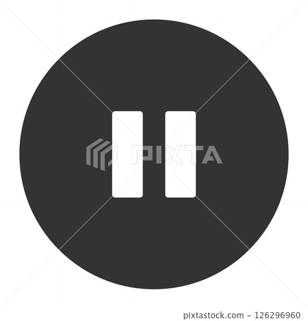 停止暫停按鈕單一黑色 126296960