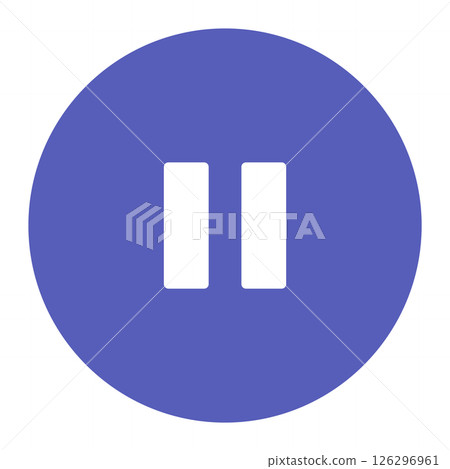 停止暫停按鈕單藍色 126296961