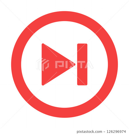 跳過按鈕單項紅色 126296974