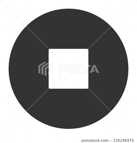 停止暫停按鈕單一黑色 停止暫停按鈕單一黑色 126296978