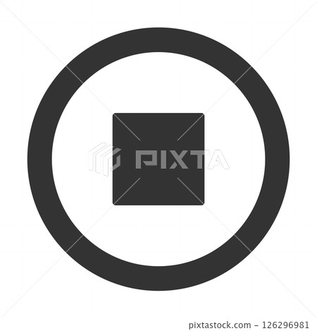 Stop Pause Button Single Black 126296981