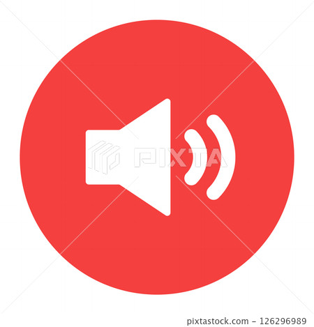 Volume adjustment Volume button Single item Red 126296989