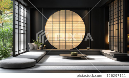 Japanese modern living room Japanese modern living room 126297111