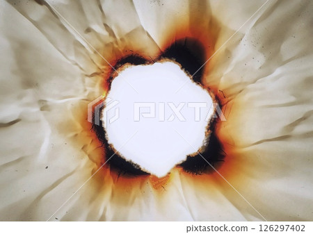 燒焦和刺穿火焰的 3D 插圖背景 126297402