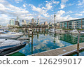 View of marina in Auckland CBD of New Zealand in daytime 126299017