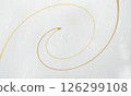 Gold lines and white washi paper background (abstract) 126299108