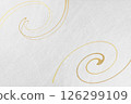 Gold lines and white washi paper background (abstract) 126299109