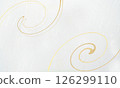 Gold lines and white washi paper background (abstract) 126299110