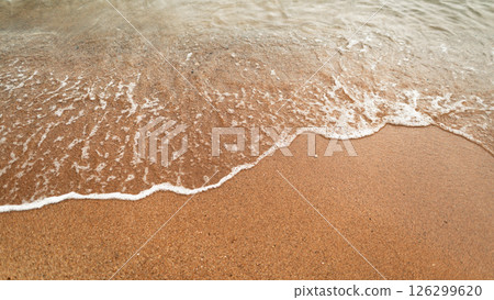 Beach and sea water, tropical beach, small waves 126299620