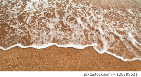 Beach and sea water, tropical beach, small waves 126299621