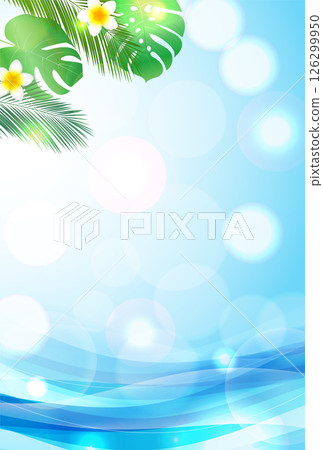 海夏季水彩日本圖案背景 海夏季水彩日本圖案背景 126299950