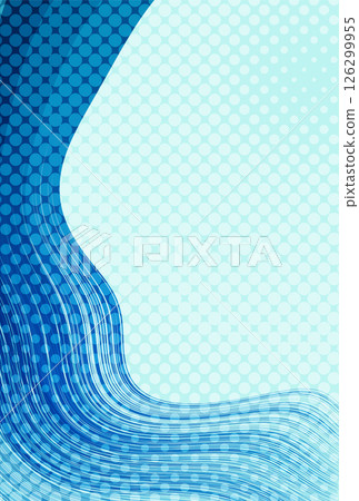 波浪夏季水彩日本圖案背景 126299955