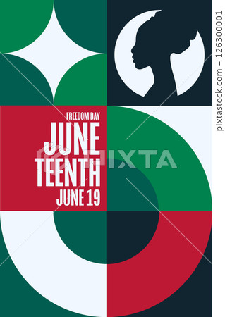 Juneteenth. Freedom Day. June 19. Holiday concept. Template for background, banner, card, poster Juneteenth. Freedom Day. June 19. Holiday concept. Template for background, banner, card, poster 126300001