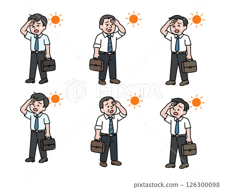 夏季商務人士中暑 夏季商務人士中暑 126300098