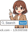搜尋欄，女人展示搜尋框 126300588