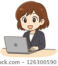 女人操作一台個人計算機 126300590