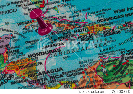 Exploring the vibrant map of Jamaica in the Caribbean Sea 126300838