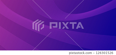 Purple abstract background with flowing curved lines 126301526