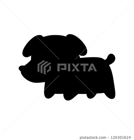 dog vector icon puppy logo pet cartoon character silhouette doodle symbol illustration isolated design 126301624