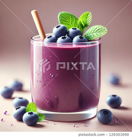 blueberry smoothie  126301690