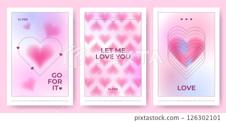 Y2k style Valentine Day cards set Y2k style Valentine Day cards set 126302101