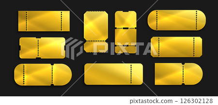 Gold luxury coupon templates set 126302128