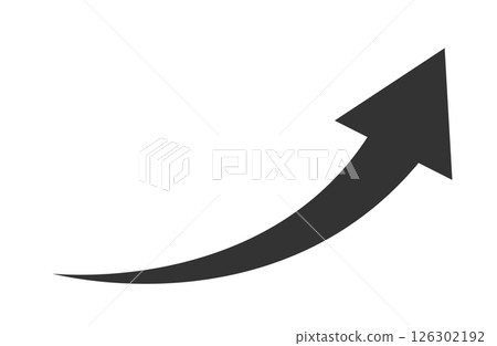 黑色上升箭頭簡約單品 126302192