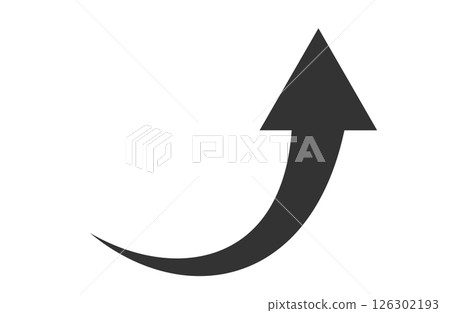 黑色上升箭頭簡約單品 126302193