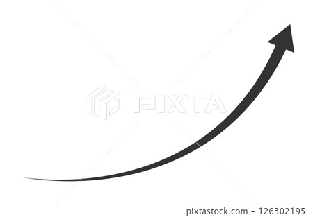 上升 快速增長 長箭 黑色 126302195