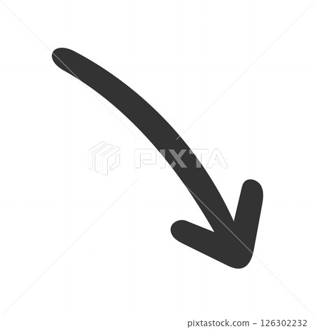 手寫風格箭頭，黑色，單件商品 126302232