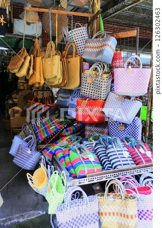Retro bags on Dihua Street in Dadaocheng, Taipei 126302463