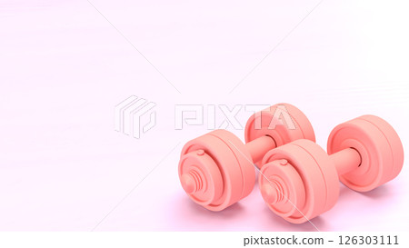 The Pink Drumbeat for Sport or Health concept 3d Rendering. 126303111