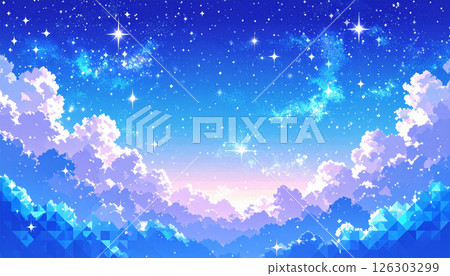 閃閃發光的夢幻插畫背景 126303299